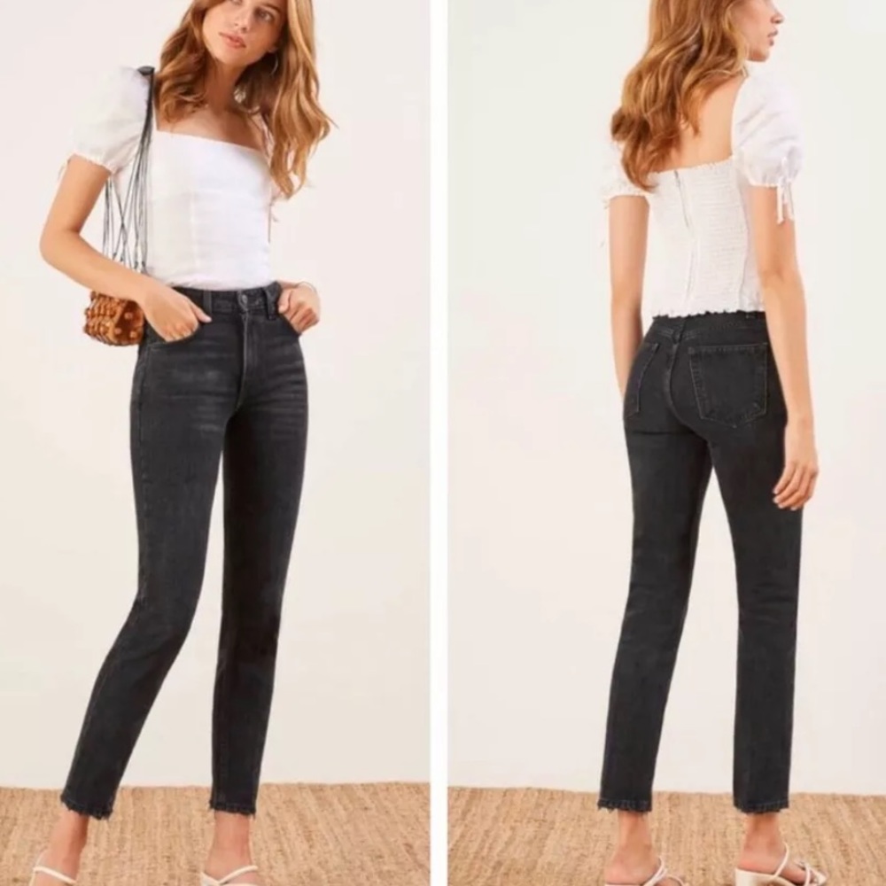 Reformation Julia Crop Cigarette Jean in pacific wash 29